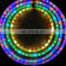 90CM Cheap Gymnastic Soft Plastic Pvc Multi-color Led Strip Hula Ring/Flashing Folding Adjustable Light Up Hoops For Kids Adults thumbnail-1