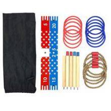 Wooden Ring Toss Game Set Fun Quoits Game thumbnail-2