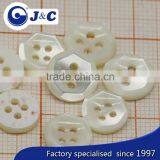 Polygon White Color Trocas Shell Button thumbnail-2
