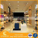 Modern Fashion Wooden Baking Paint Shoes Store Display Rack,handbag Displayfor Shop Design With Natural Wood Veneer