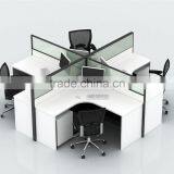 Modern Office Partition L Shape Workstation for 4 People (SZ-WSB394)