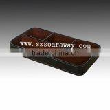 pu Faux Leather Tidy Tray Fashion Desktop Organizer Tray With Wood for Hotel ,office Home Nik Nak Tray China Manufacture thumbnail-1