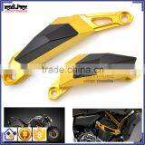 BJ-FS-MT07 Motorcycle CNC Aluminum 6061 and POM Golden Left and Right Frame Sliders Crash Protector for Yamaha MT07 13-15 thumbnail-1