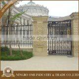 Popular for the market Wrought iron garden door outdoor/courtyard gate iron craft main gate double security gates