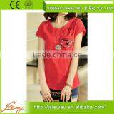 ladies t-shirt print design 2014 latest new design model cotton t-shirts printing