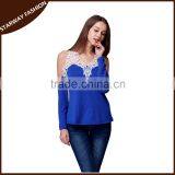 Women's Long Sleeve Loose Shirt lady Blouse Tops/