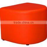 Faux Leather Round Ottoman for Home Living Room Under Mail Order thumbnail-4