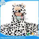 Cartoon Baby Kids Animal Hooded Bath Towel Bathrobe Wrap Toddler Flannel Towel Blanket thumbnail-1