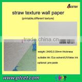 straw texture printable wallpaper material for uv ink