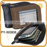 Retro Genuine Leather Wallet for Iphone 6 With Zipper thumbnail-1