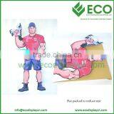 People Shape Corrugated Cardboard Standee, Folding Promotional Cardboard Totem Display