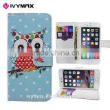 Customerfirst Design Butterfly PU Feather Wallet Folio Leather Flip Case Cover With Card Id Slot and Wrist Strap for Iphone 6 thumbnail-6