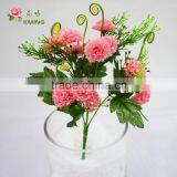 Mini Silk Flower Natual Touch Carnation Cut Flower Prices for Wedding/home Decoration thumbnail-1