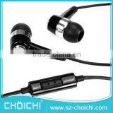 High Quality Noise Cancelling Mobile Black Earphone With Mic for Samsung