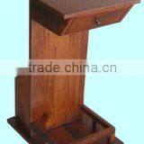 Wooden Night Stand / Magazine Stand With One Drawer