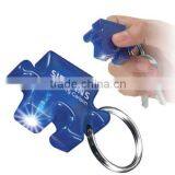 Mini Puzzle Piece Key Light Promotional Keychain