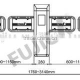 Single Double Commercial Automatic Swing Door Halfhigh Turnstile Door for Airport thumbnail-2