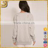 American Style Hoodies, Grey Ripped Oversized Sweatshirt, High Quality Cotton Hoodies for Women thumbnail-2