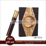 Guangzhou Wenge Custom Wooden Cigar Ashtray Gift Set thumbnail-2