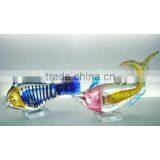 Blown handmade glass fish figurine popular gifts