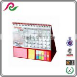 2014 promotional table calendar with sticky notes