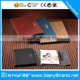 Custom A5 A6 round corner leather journal paper hardcover notebooks