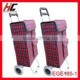 Popular Plaid Shopping Trolley With Bag
