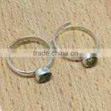 Outstanding !! Green CZ 925 Sterling Silver Toe Ring, Indian Fashion Silver Jewelry, Beautiful Silver Jewelry thumbnail-1