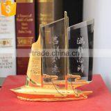 Handmade 3D Crystal Ship Model for Decorate