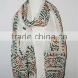NEW ARRIVAL Linen hand block print scarf scarves