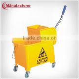 20LHotel Plastic Wave in brake mopping Bucket/Down Press Mop Cleaning Wringer Equipment