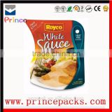 Special shape packaging for sauce packaging, tomato sauce packaging, stand up pouch with zipper for ketchup