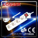 Hot Sale High Quality EU 4 Way Switch Extension Socket Power Strip GS CE 16A 220V CHILD PROTECTOR