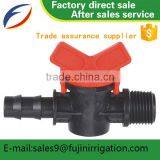 Plastic Garden Drip Irrigation System Quick Shut off Valve for Pipe