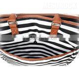 Stylish Canvas Baby Diaper Bag With Changing Pad Diaper Tote Bag thumbnail-3