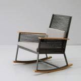 Outdoor Furniture Chair 1: Aluminum Frame+rope Weave+Taiwan Olifen 5cm Cushion+pillow+teak Wood Armrest thumbnail-2