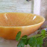Polished Round Honey Onyx Bathroom Washing Basin YS601-HO thumbnail-3