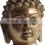Brass Buddha Head Statue thumbnail-1
