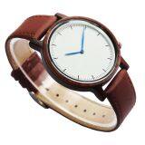 Eco-friendly Handmade Genuine Leather Bands Wooden Wrist Watch thumbnail-3