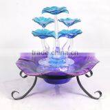 Cascading Glass Leaves Water Fountain for Tabletop thumbnail-5