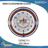 Double Neon Light Wall Clock thumbnail-5