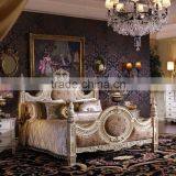 2016 NEW ARRIVAL Solid Wood Grand European Luxurious Bedroom Furniture/King Size Bed(MOQ=1 SET) thumbnail-1