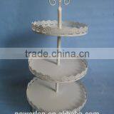 3-tier Shabby Chic Wedding Metal Cake for Stand thumbnail-1