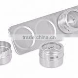 4 Pcs Stainless Steel Salt and Pepper Cruet Condiment Holder Magnetic Spice Set thumbnail-3