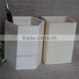 Unfinished Custom Students Wooden Pen Container thumbnail-2