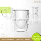 Heat Resistant Borosilicate Milk Glass Cup With Handle thumbnail-3
