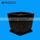 Glazed Ceramic Bonsai Pot With Drip Tray thumbnail-1