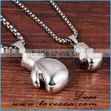 Black/Steel/Gold Color Fashion Mini Boxing Glove Necklace Boxing Jewelry Stainless Steel Necklace thumbnail-5