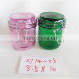 200ml 250ml Hermetic Green Glass Jar With Locking Lid thumbnail-3
