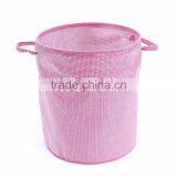 Round Style Laundry Hamper With Closing and Rope Handle, Non-woven Fabric Laundry Basket thumbnail-4